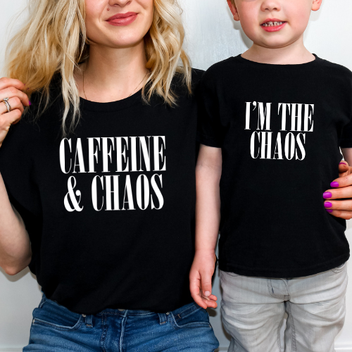 Babies + Kids I'm The Chaos Puff Letter Tee
