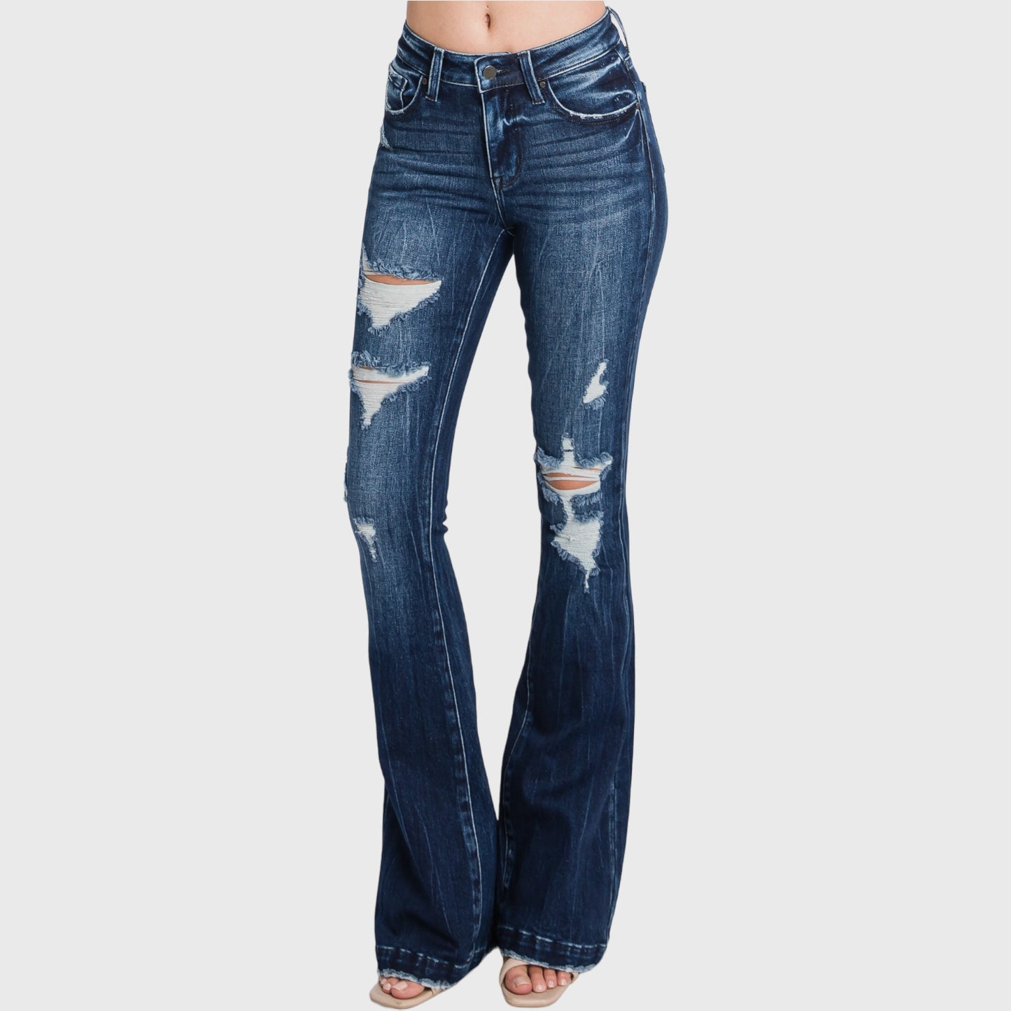 Heartbreak Highway Dark Wash Flare Jeans