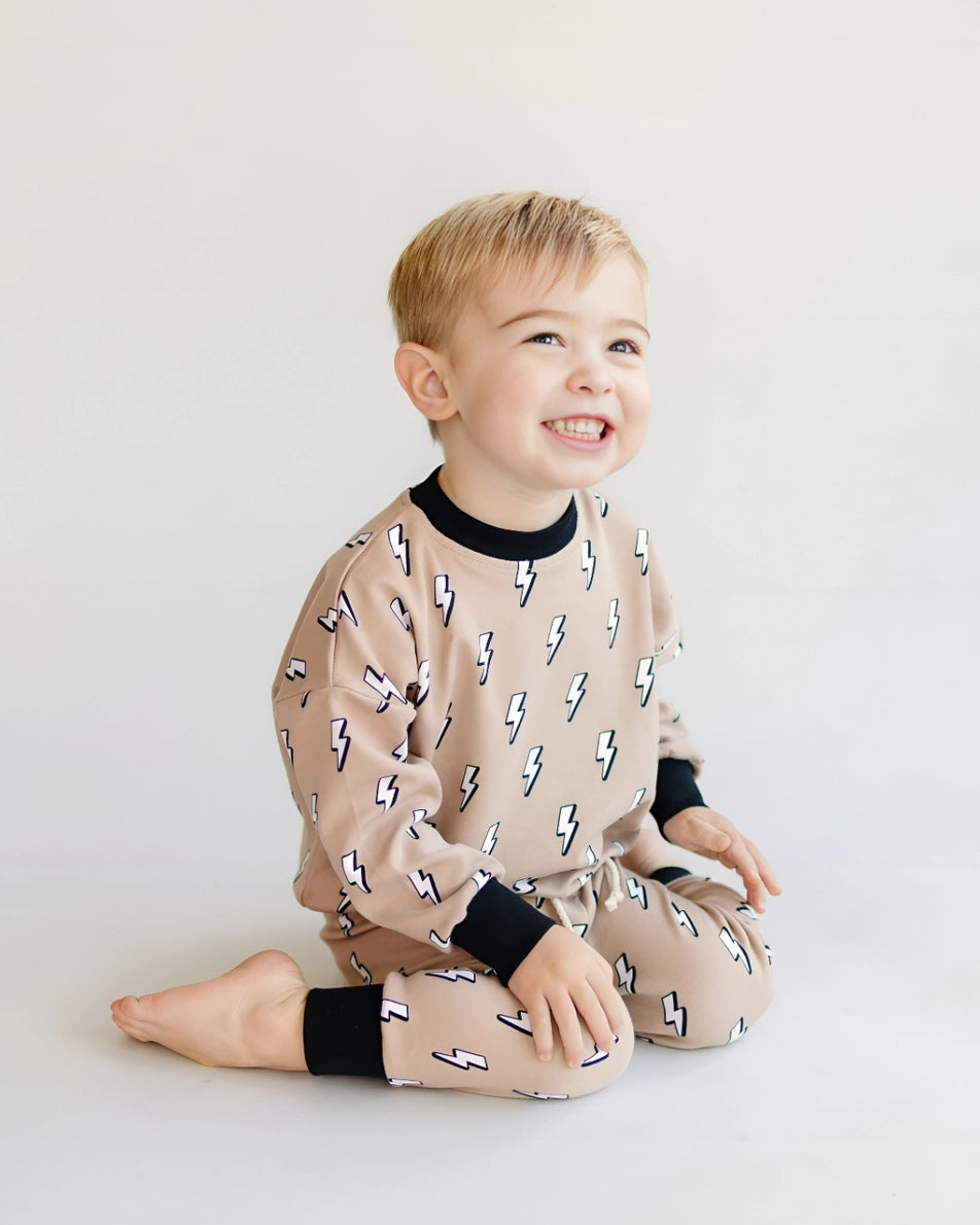 Baby + Kids Lightning Bolt Jogger Set
