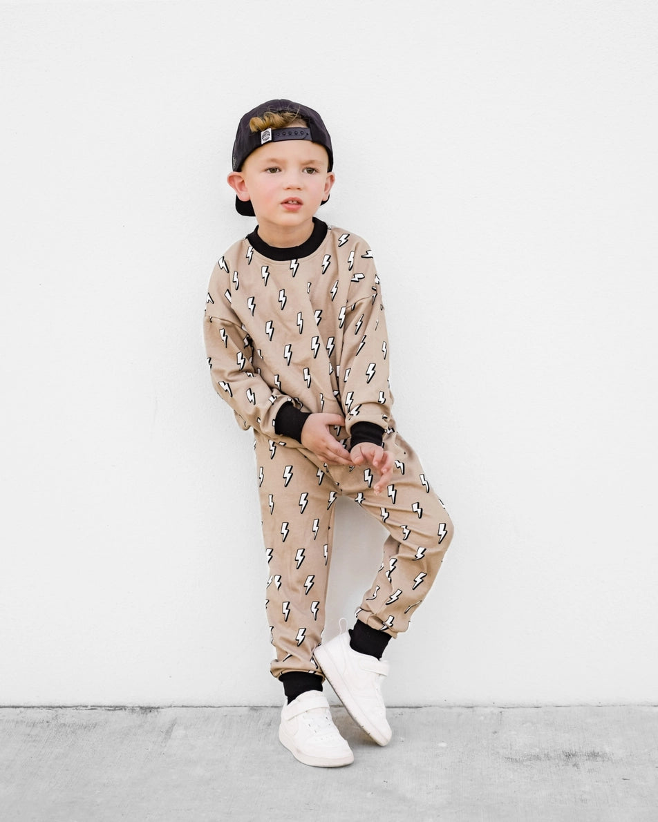 Baby + Kids Lightning Bolt Jogger Set
