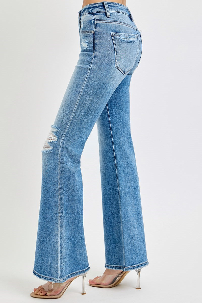 Elsie Tummy Control Mid Rise Flare Jeans