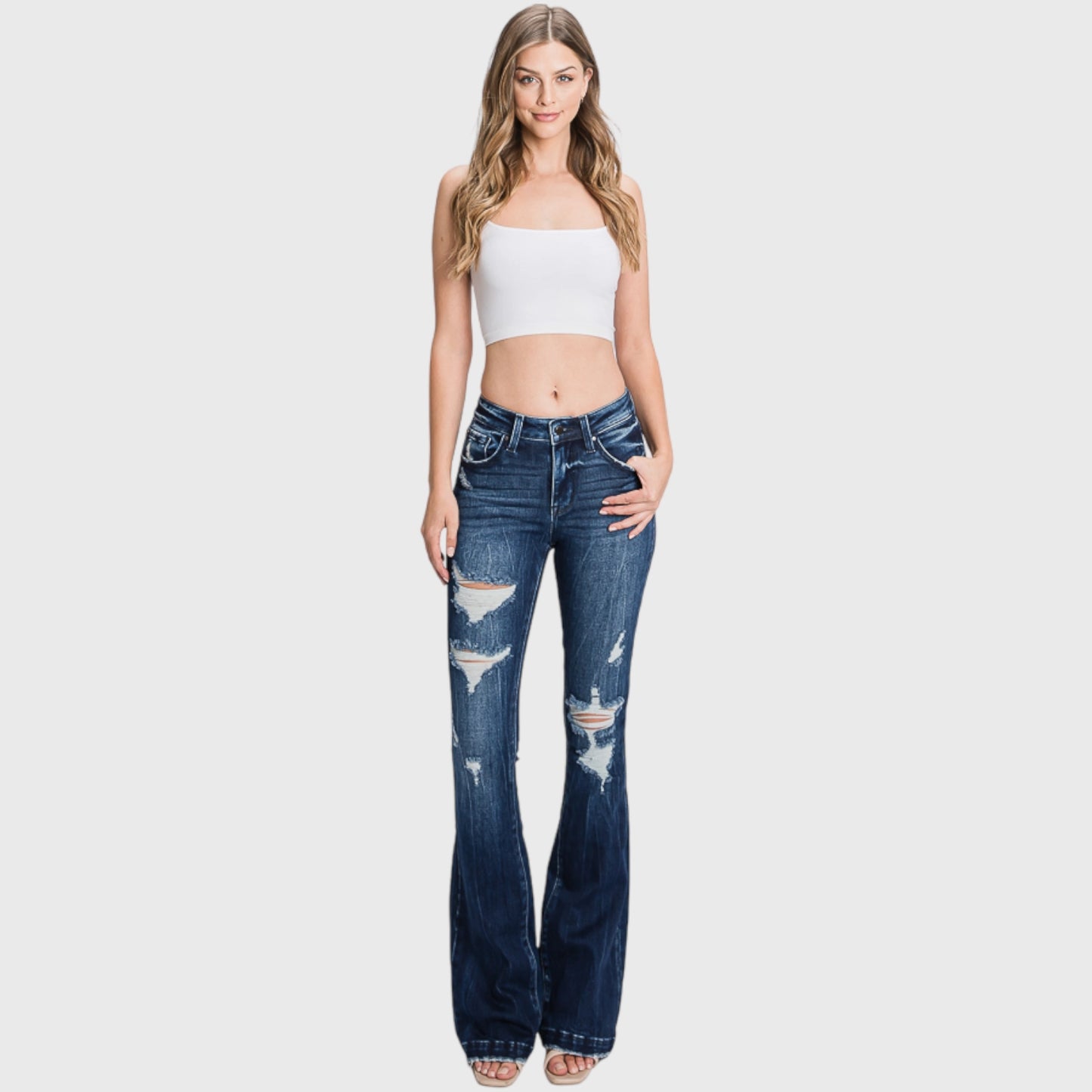 Heartbreak Highway Dark Wash Flare Jeans