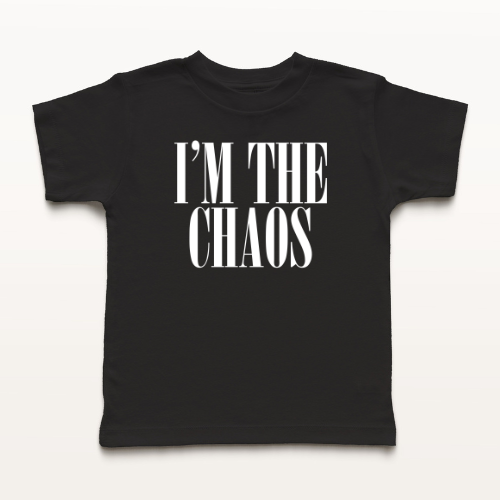 I'm The Chaos PUFF LETTER KIDS TEE