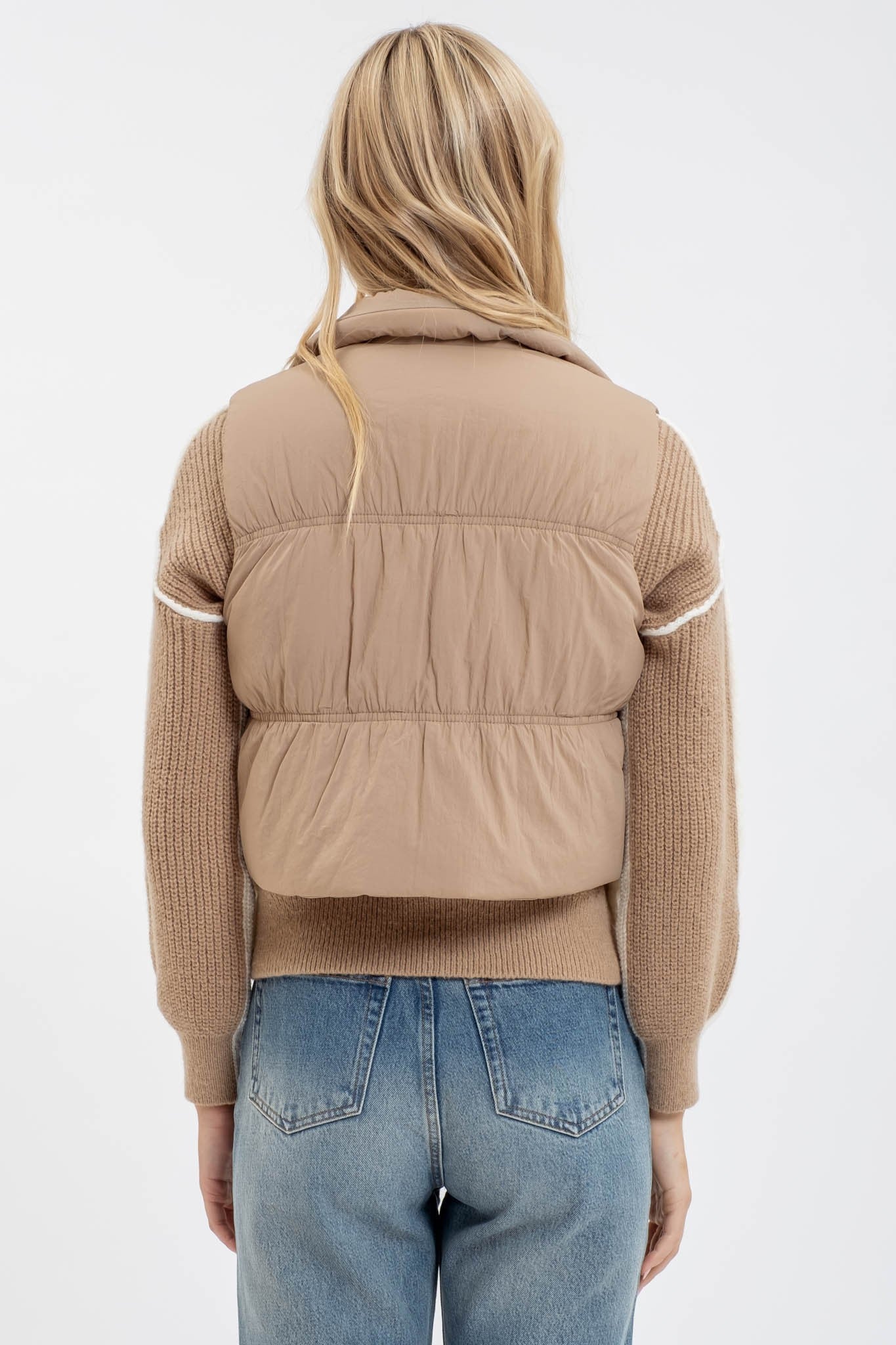 Atlas Zip-Up Cropped Puffer VEST