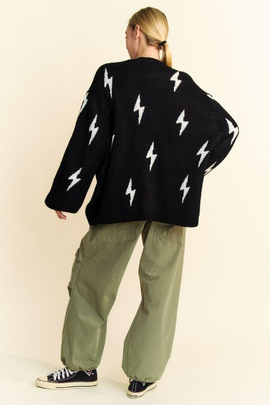 Lightning Bolt Open Cardigan SWEATER