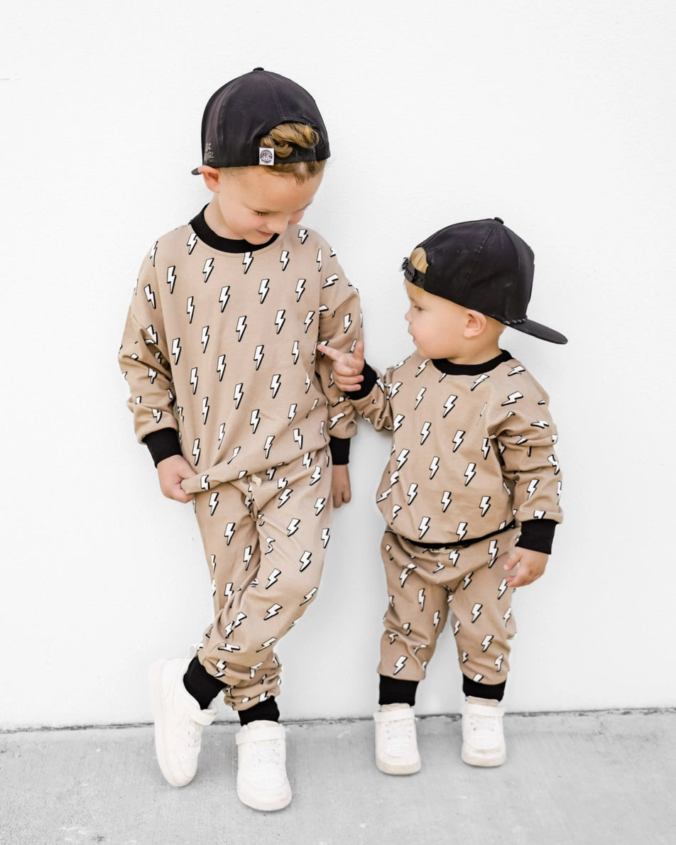 Baby + Kids Lightning Bolt Jogger Set