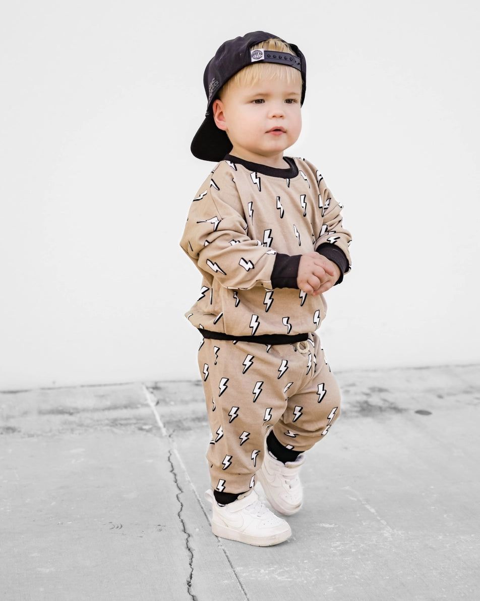 Baby + Kids Lightning Bolt Jogger Set