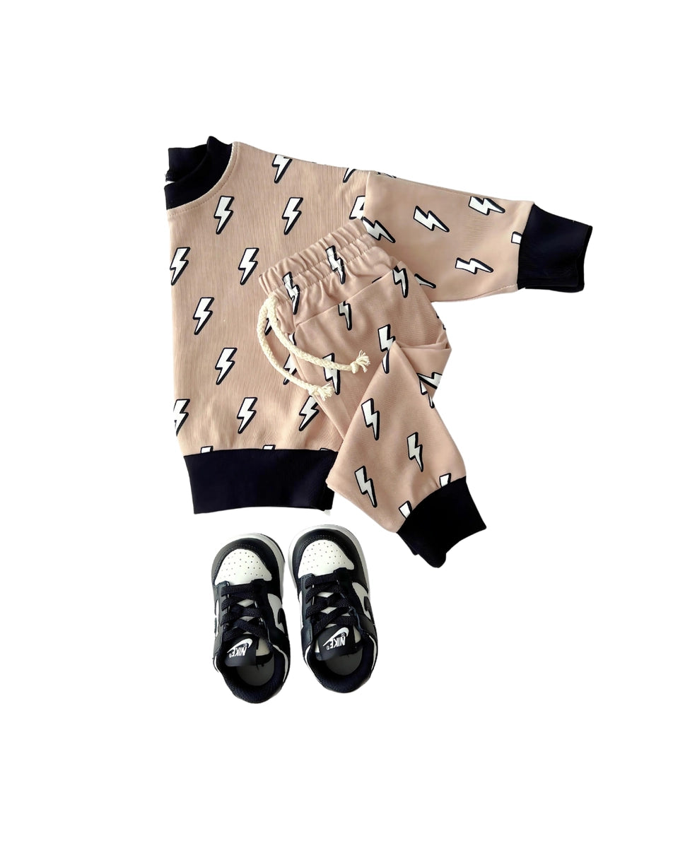 Baby + Kids Lightning Bolt Jogger Set