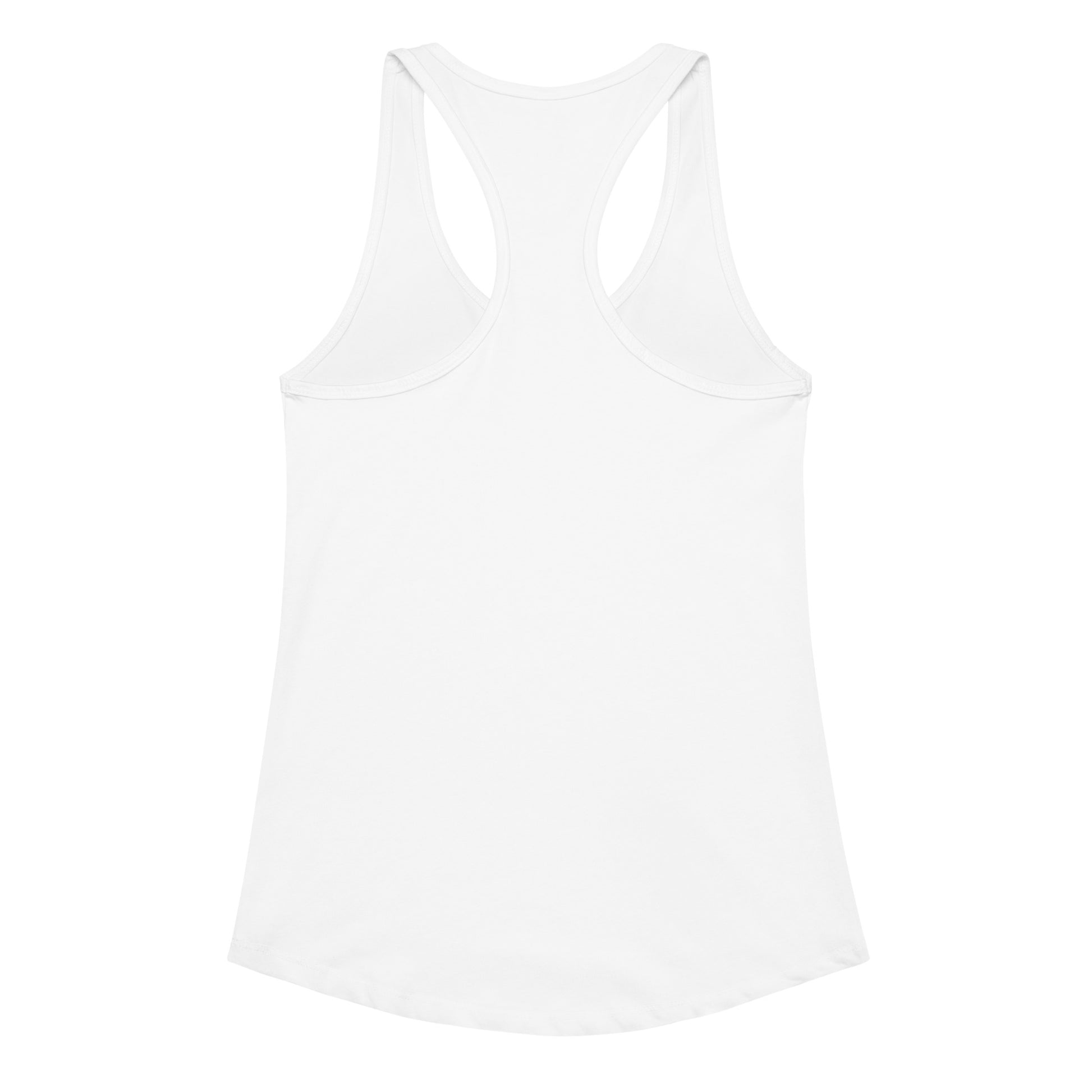 WHITE TANK TOP BACK VIEW, PLAIN WHITE TANK WITH A RACERBACK 