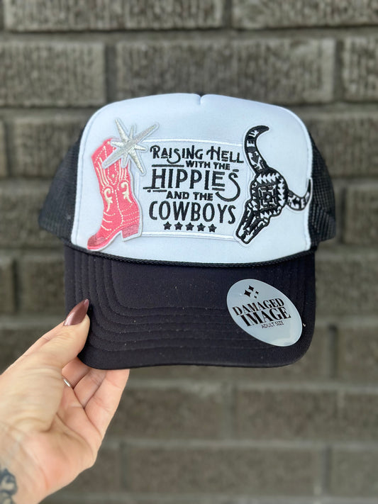 The Hippies and The Cowboys Trucker Hat || *READY TO SHIP*