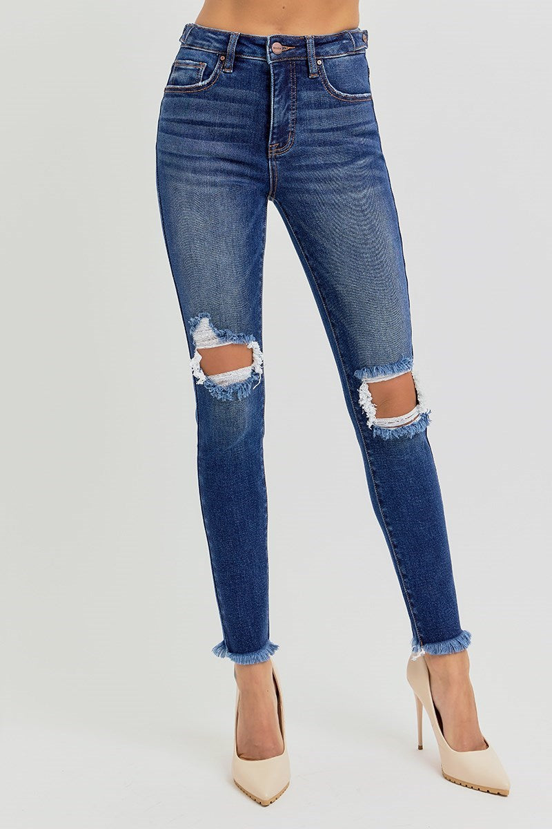 TUMMY CONTROL HIGH RISE CROP SKINNY JEANS