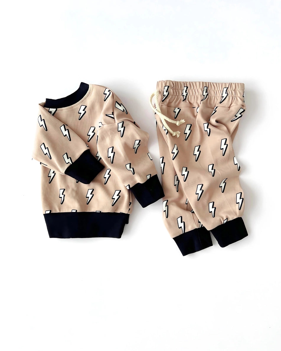 Baby + Kids Lightning Bolt Jogger Set