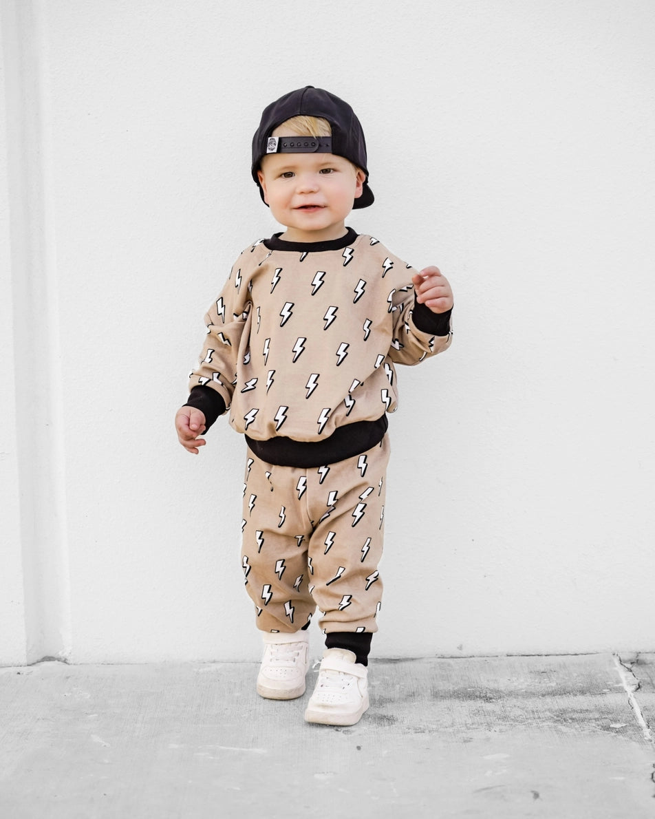 Baby + Kids Lightning Bolt Jogger Set