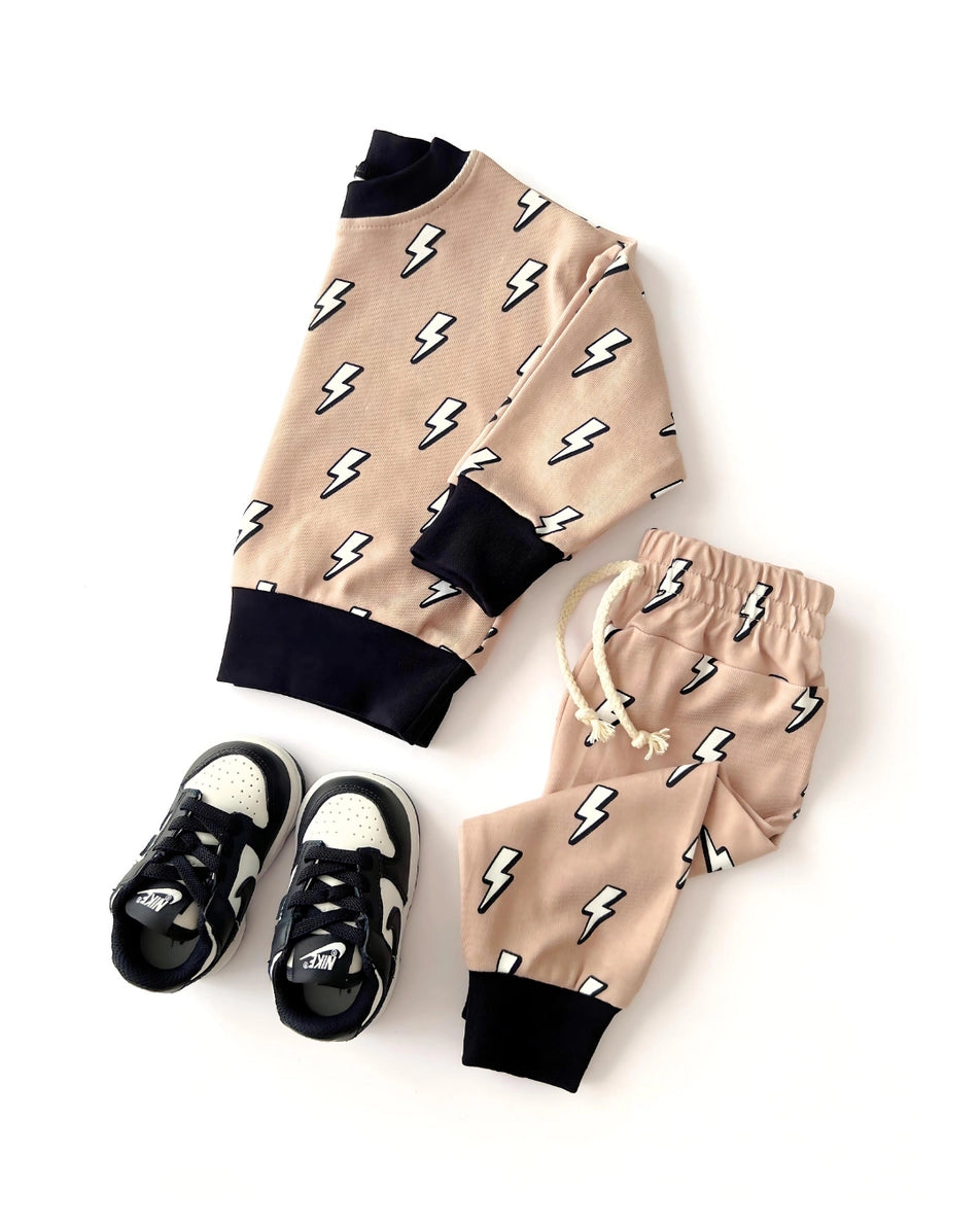 Baby + Kids Lightning Bolt Jogger Set